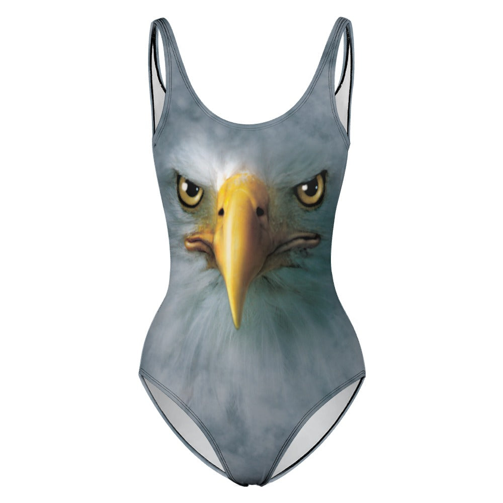 Bald Eagle Face One Piece Swimsuit