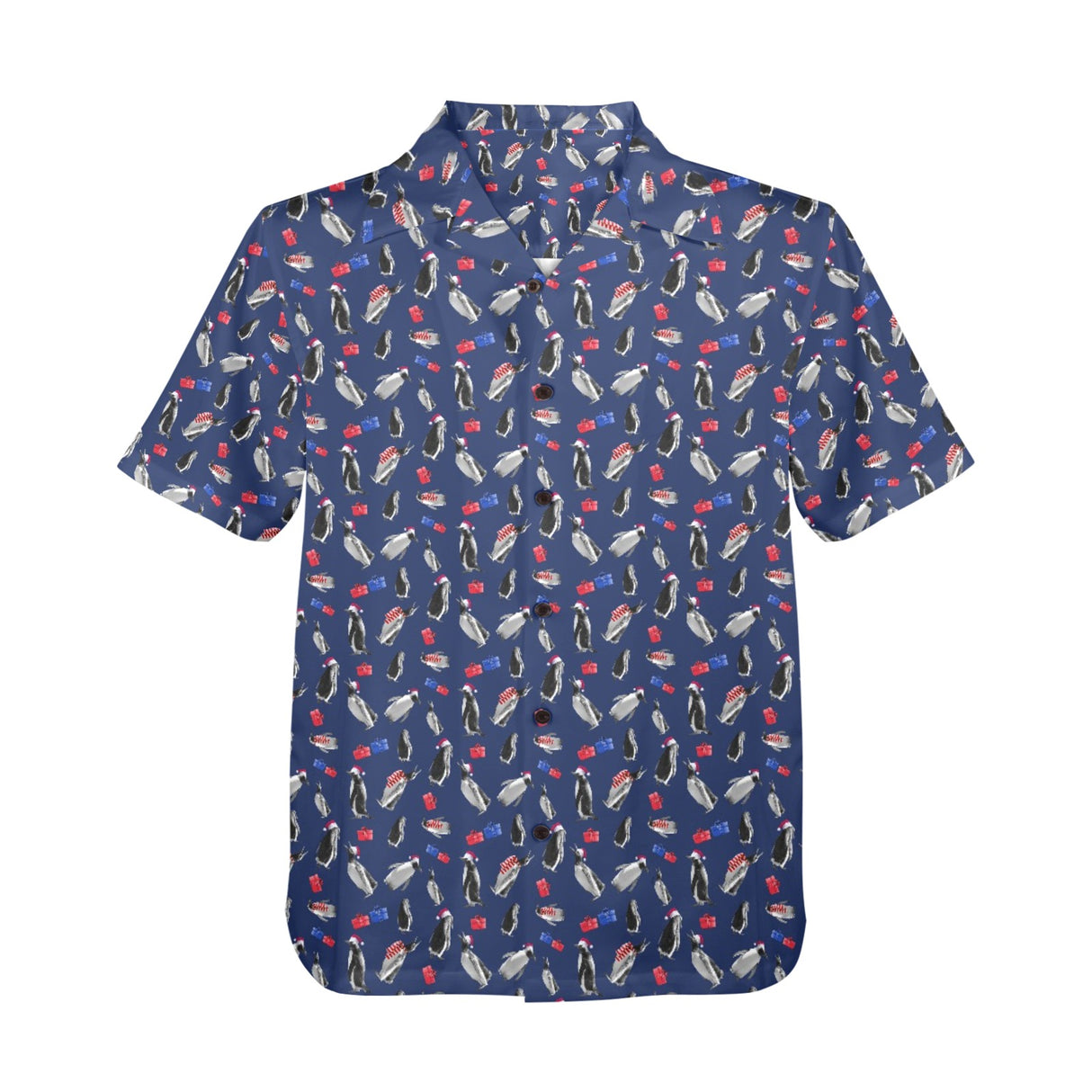 Penguin Christmas Hawaiian Shirt | Button Up Down Shirt