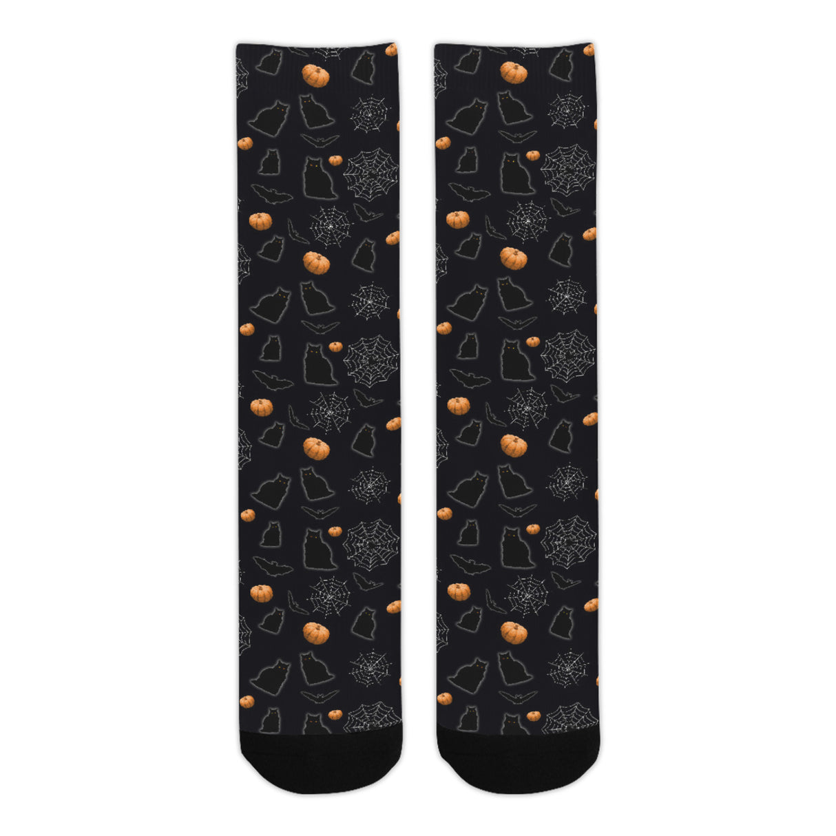 Black Cat Halloween Socks