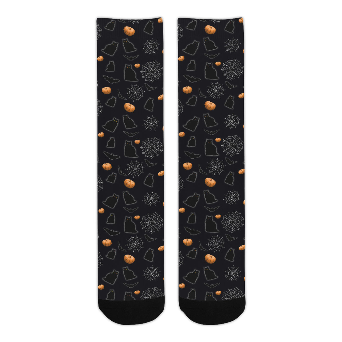 Black Cat Halloween Socks