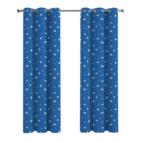 Cloud Window Curtains – Blue Sky Grommet Set, 52 x 84 in