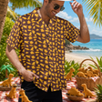 Dinosaur Chicken Nuggets Hawaiian Shirt - funny nugget picnic beach mockup