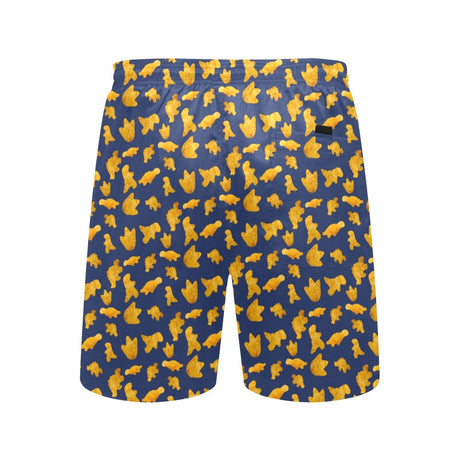 Dinosaur Chicken Nuggets Swim Trunks | Men's Swimming Beach Shorts - Random Galaxy