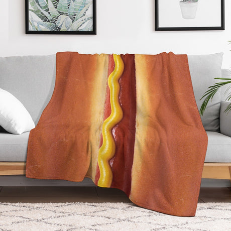 Hot Dog Throw Blanket