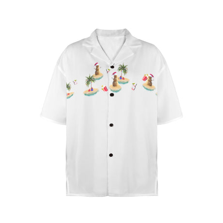 Women's Christmas in July Vacay Hawaiian Guayabera Shirt