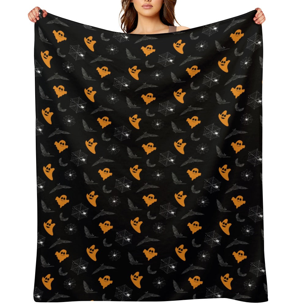 Bat Ghost Halloween Throw Blanket