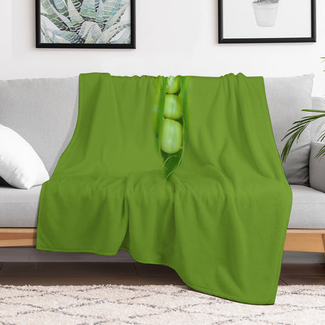 Pea Pod Throw Blanket – Funny Vegetable Food Gift
