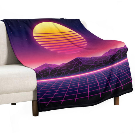 Synthwave Throw Blanket