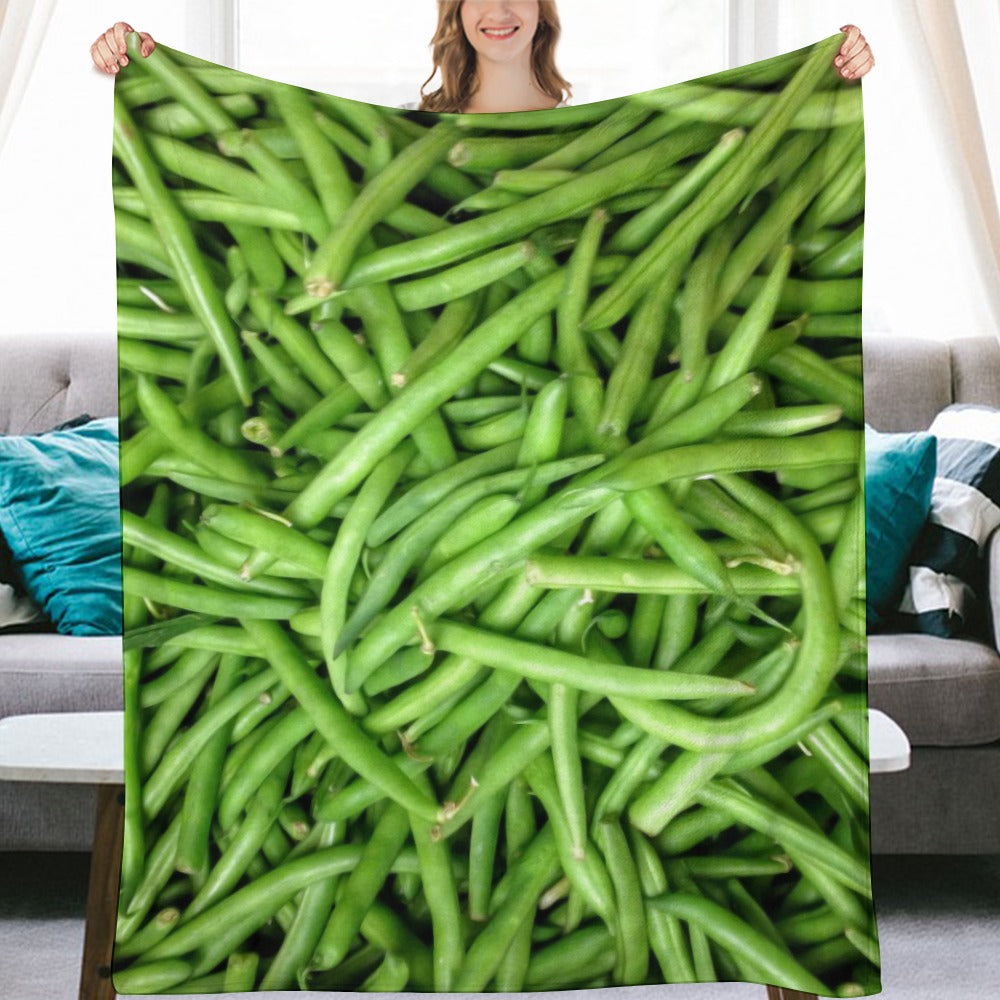 Green Bean Throw Blanket