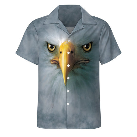 Bald Eagle Face Hawaiian Shirt | Button Up Down Shirt