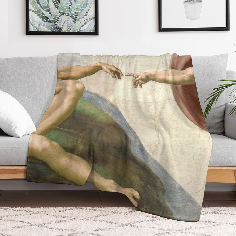 Creation of Adam Throw Blanket