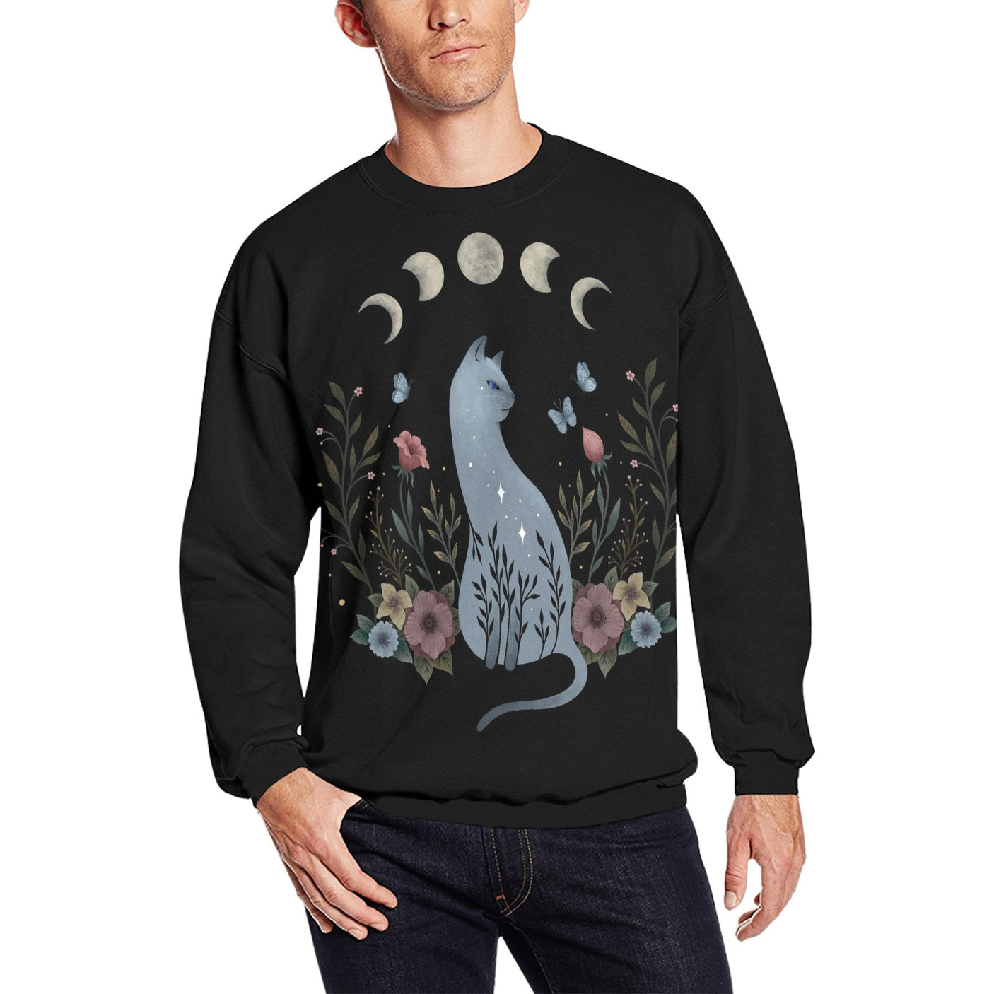 Episodic Drawing Cat On The Hill Sweater