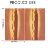 Giant Hot Dog Curtains – Funny Food Grommet Set, 52 x 84 in