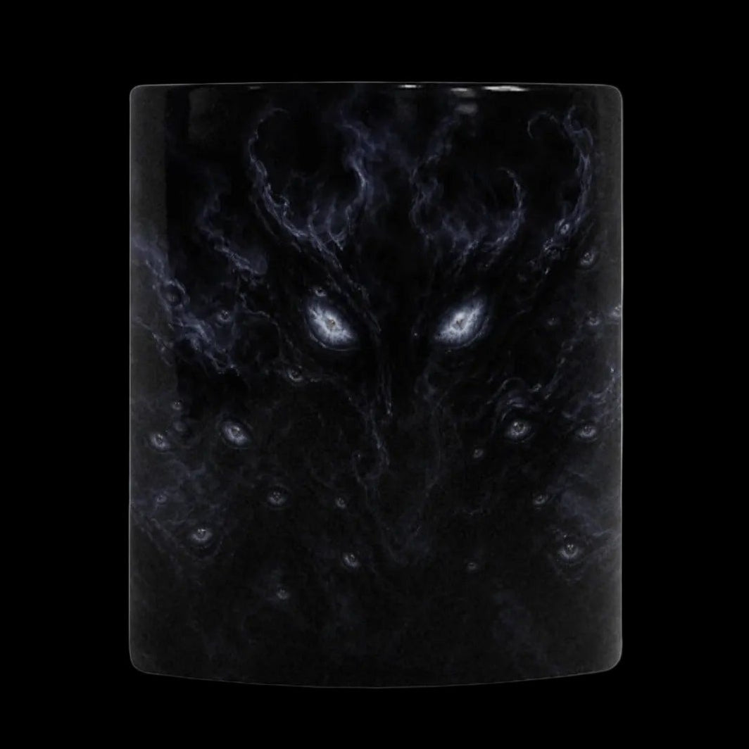 Creeping eyes and a smoky monster emerging from darkness on color-changing mugs, product view 4