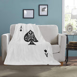Ace of Spades Card Throw Blanket