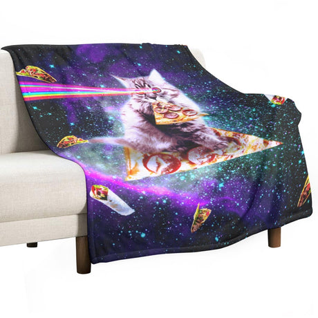 Galaxy Cat Throw Blanket