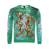 Galaxy Pizza Cat Ugly Christmas Sweater