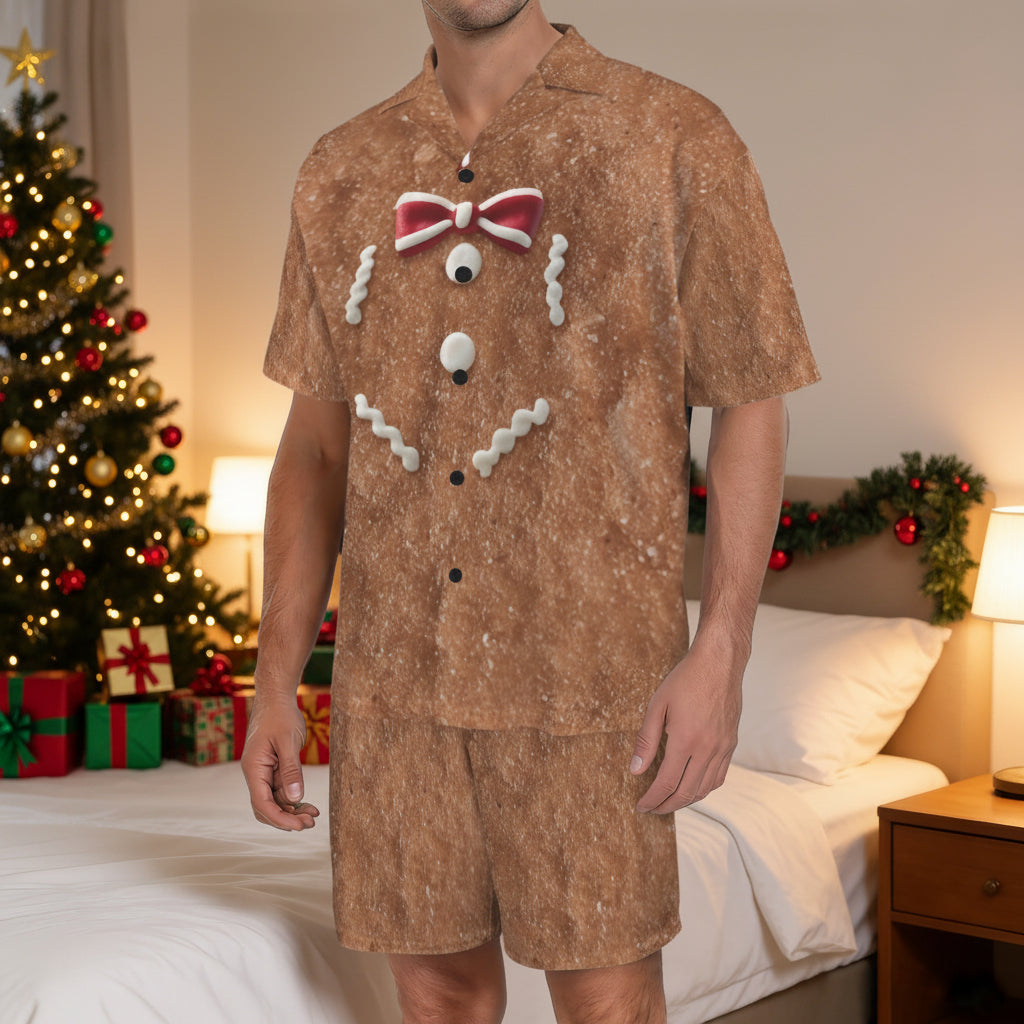 Gingerbread Man Halloween Christmas Costume Pajama Set
