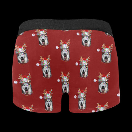 Christmas Husky Santa Boxer Brief Boxers