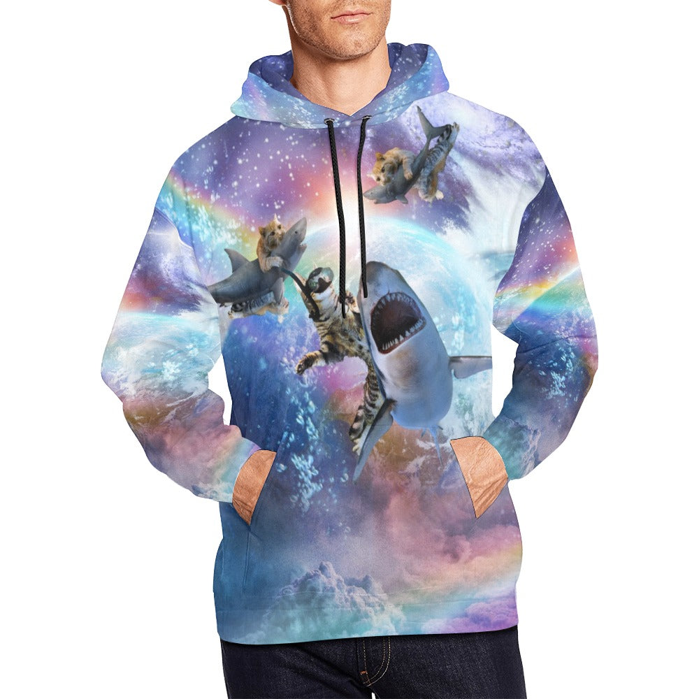 Space Cat Shark Hoodie