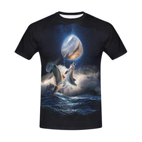 Night Dolphin AOP Shirt | Gemstone Dolphins T-Shirt