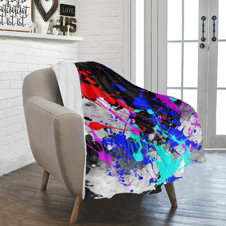 Paint Splatter Throw Blanket
