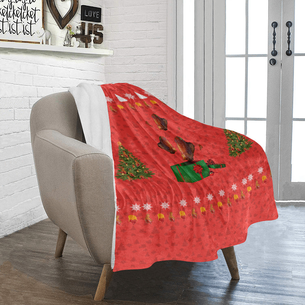 Christmas Chicken Wing Throw Blanket