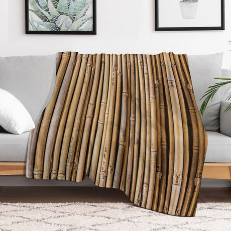 Bamboo Pattern Throw Blanket