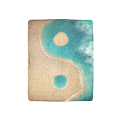 Yin Yang Beach Throw Blanket