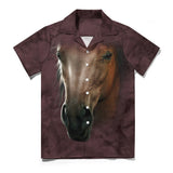 Horse Face Hawaiian Shirt | Button Up Down Shirt