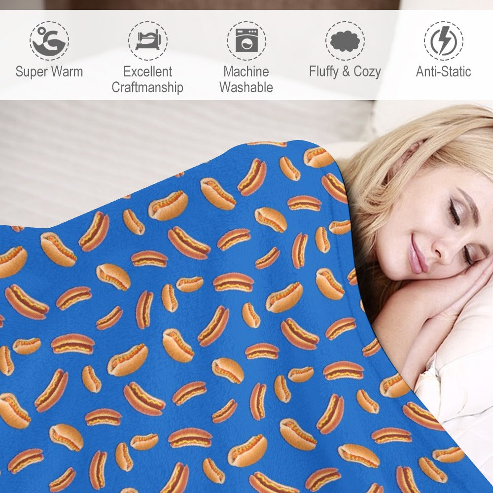 Hot Dog Throw Blanket