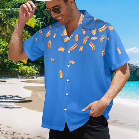 Hot Dog Hawaiian Shirt | Button Up Down Shirt