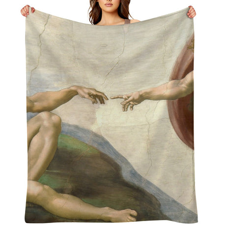 Creation of Adam Throw Blanket