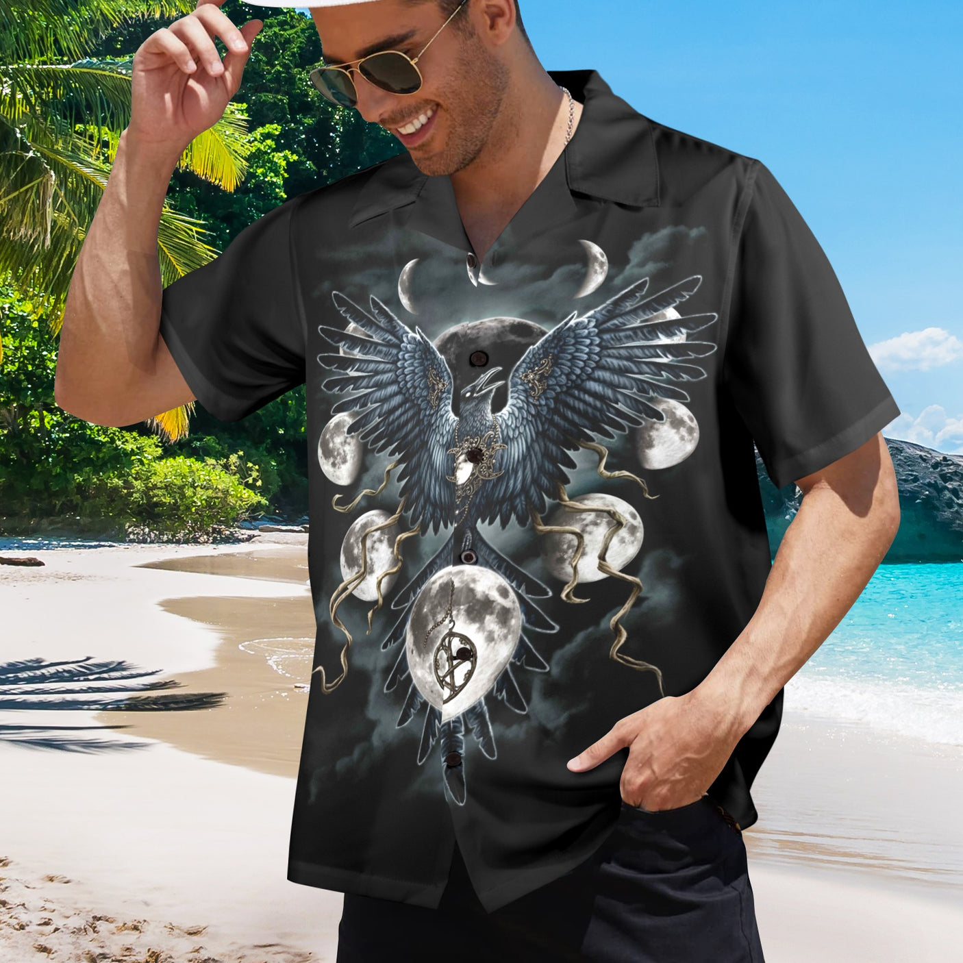 Sinister Wings, Sarah Richter Art Hawaiian Shirt