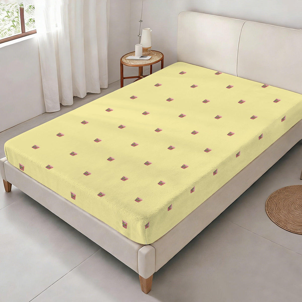 Popcorn Twin Fitted Sheet – Movie Night Bedding, 39 x 75 x 15 in
