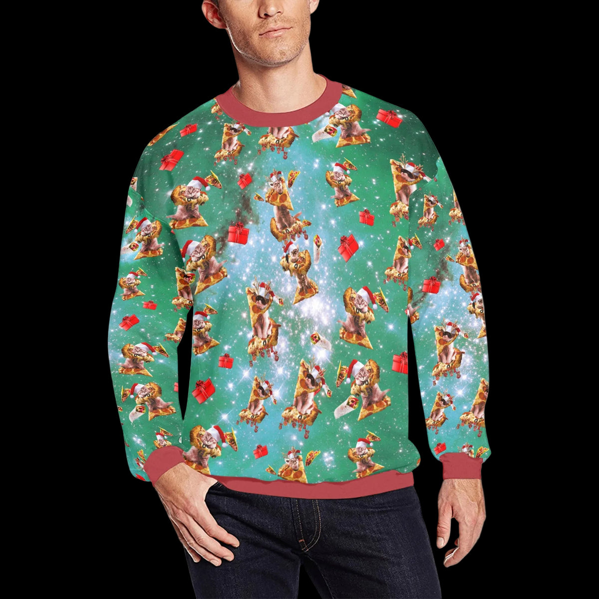 Christmas Space Cat Sweater