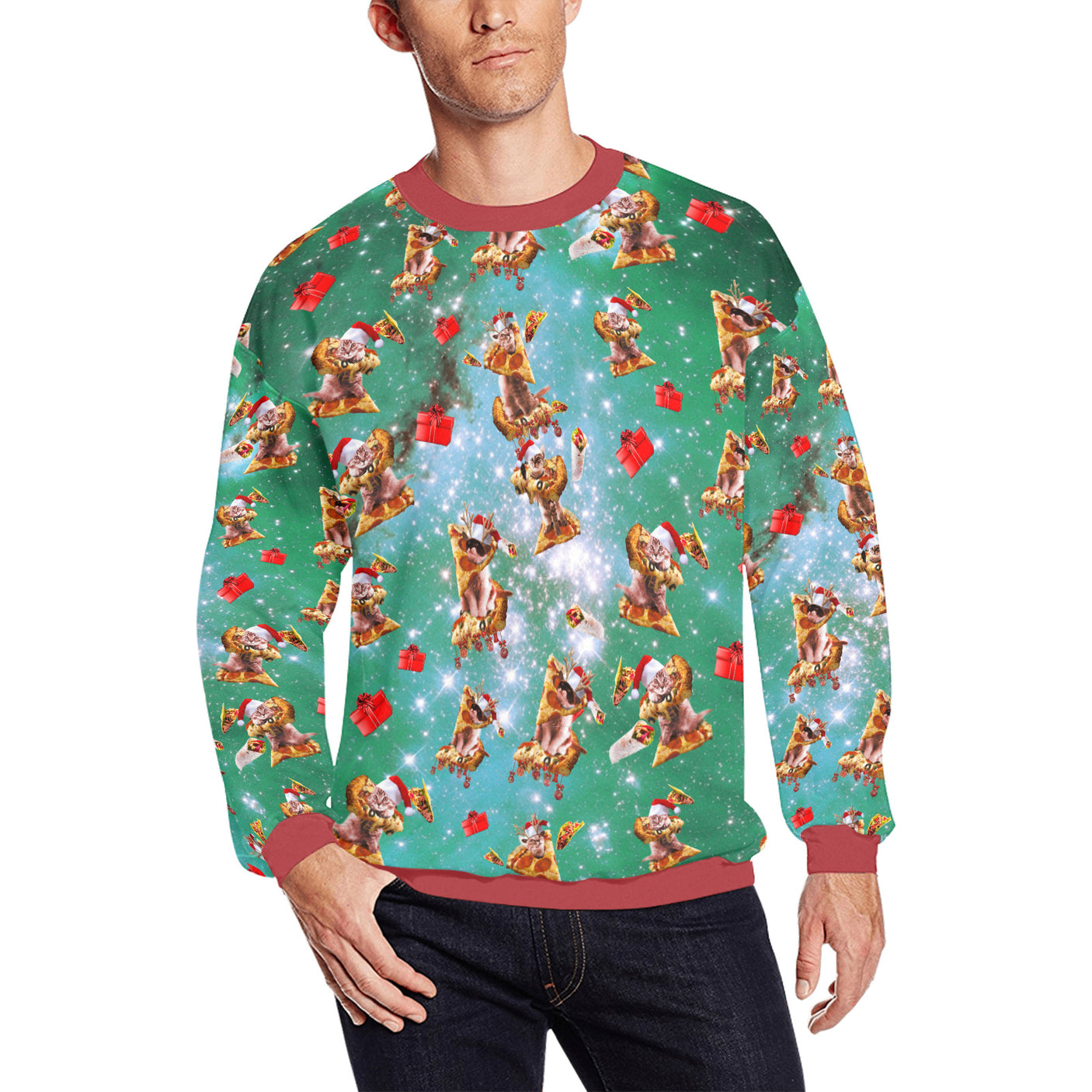Christmas Space Cat Sweater