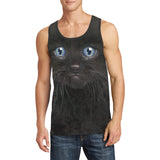 Black Kitten Face Tank Top