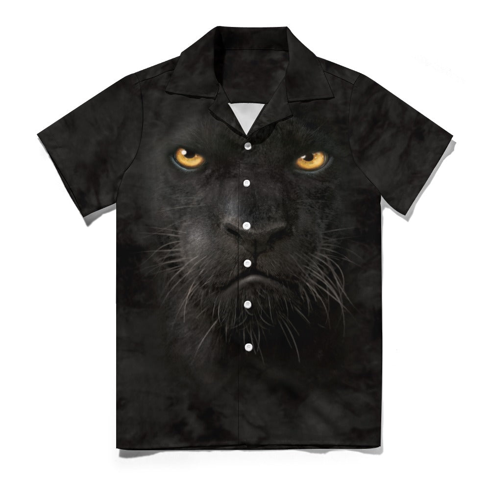 Panther Face Hawaiian Shirt | Button Up Down Shirt