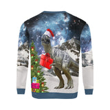 Santa Dinosaur Ugly Christmas Sweater