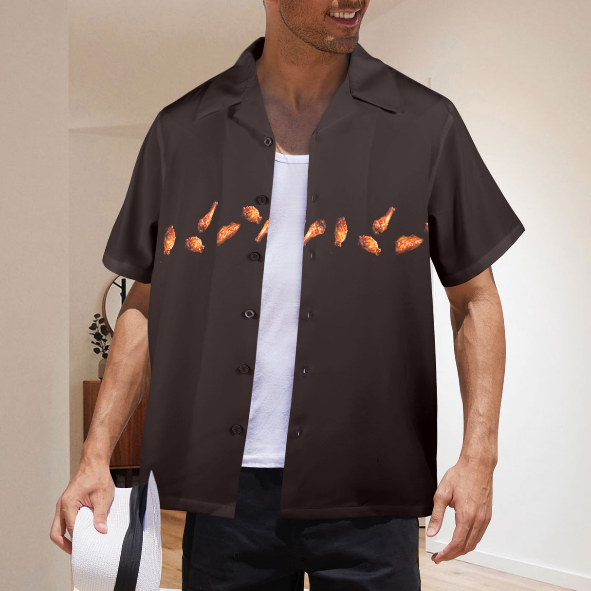 Chicken Wing Hawaiian Shirt - Buffalo Wing Button-Up