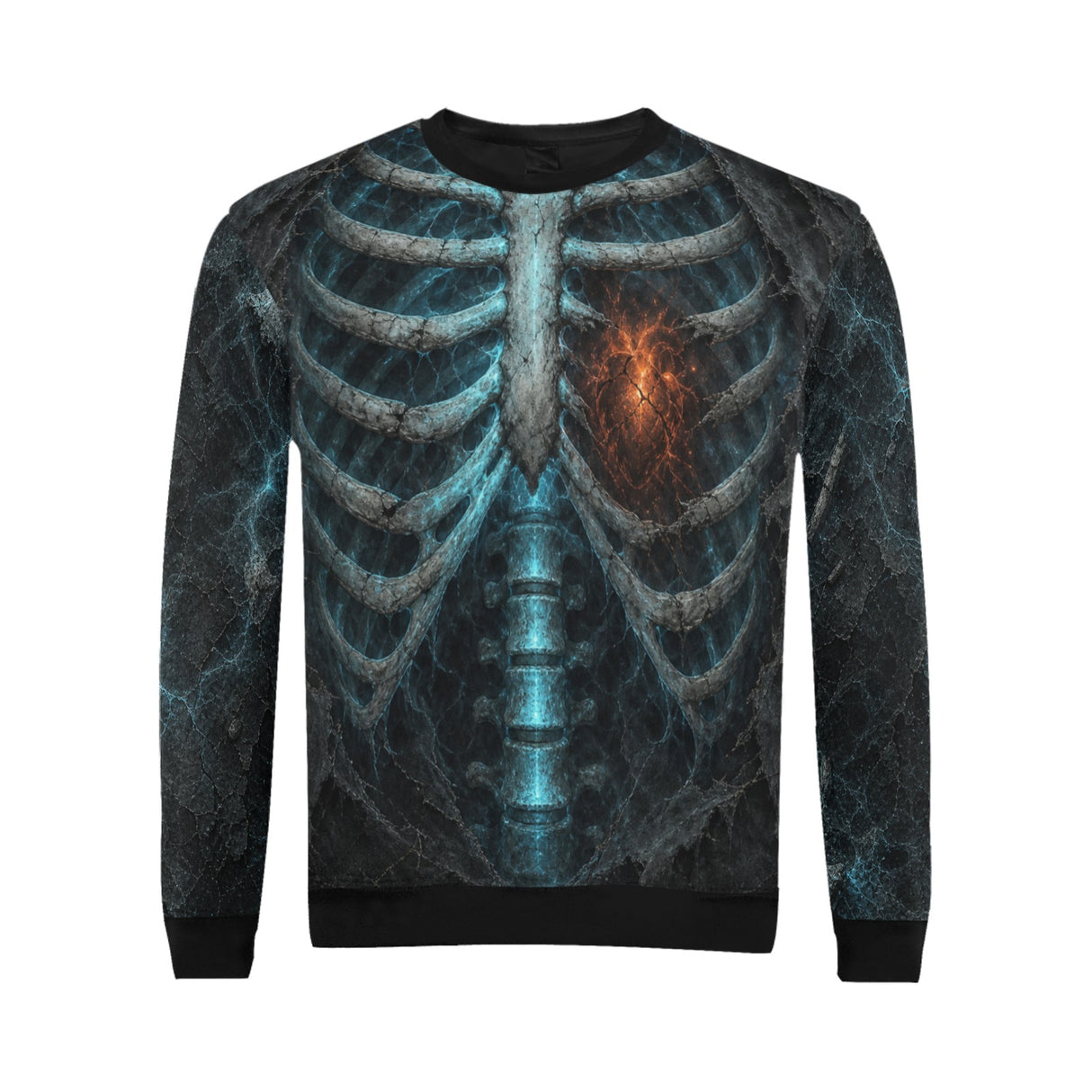 Glowing Skeleton Heart Halloween Costume Sweatshirt
