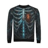 Glowing Skeleton Heart Halloween Costume Sweatshirt