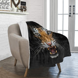 Tiger Face Throw Blanket