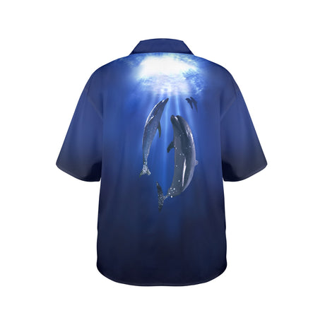 Deep Sea Dolphin Women's Hawaiian Shirt