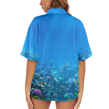 Ocean Coral Women's Hawaiian Shirt