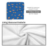 Hot Dog Pattern Twin Fitted Sheet – Funny Bedding, 39 x 75 x 15 in