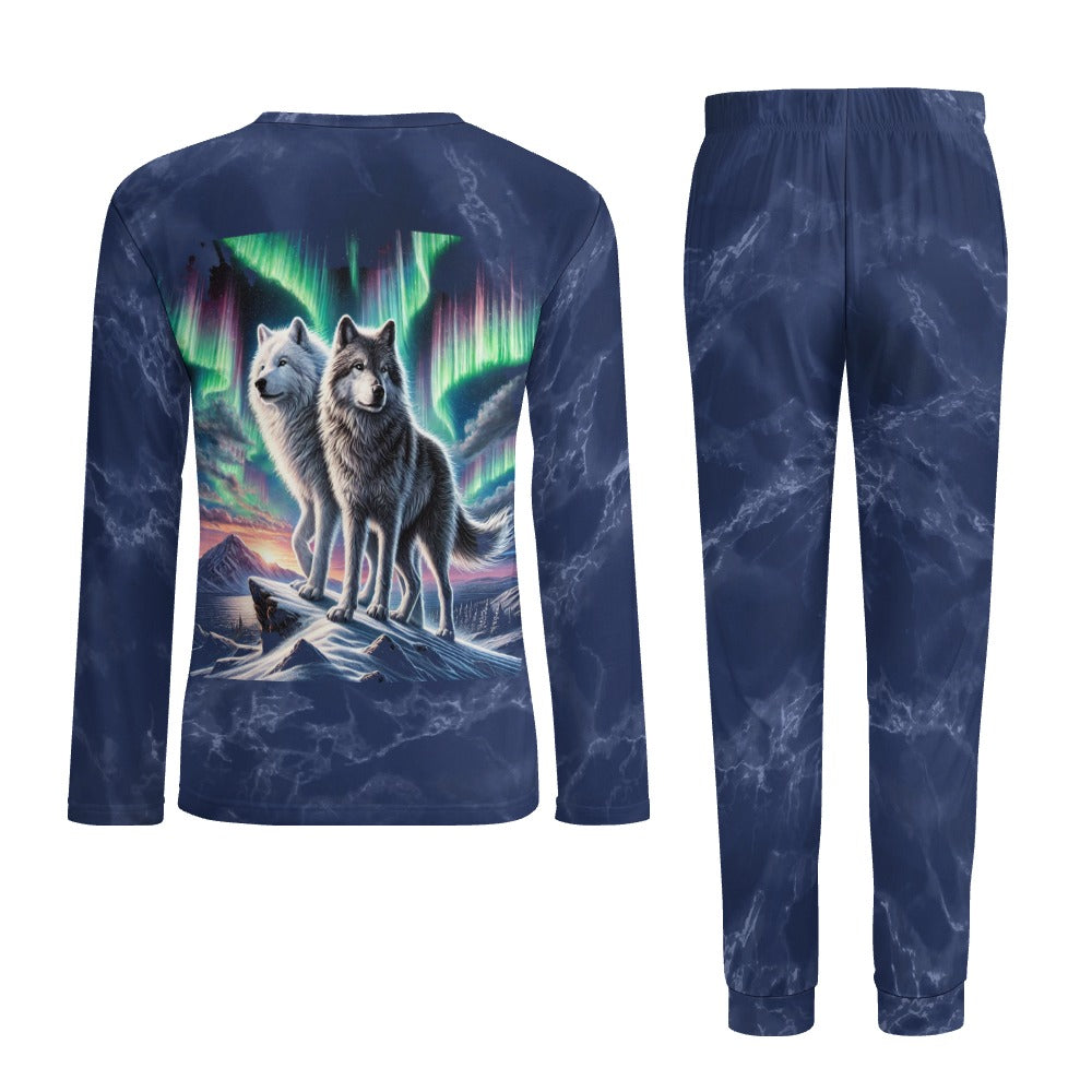 Northern Lights Wolf Pajamas