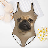 Pug Face One Piece Swimsuit