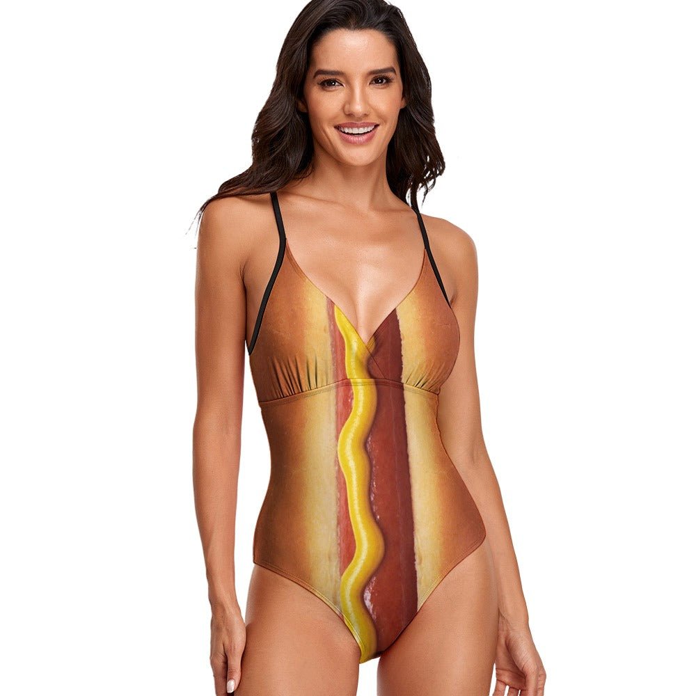 Hot Dog One Piece Swimsuit - Random Galaxy